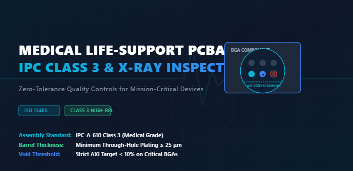 أحدث مدونات الشركة حول التكنولوجيا الطبية: تطبيق معايير IPC Class 3 والفحص بالأشعة السينية لـ PCBA الطبية ذات المهام الحرجة